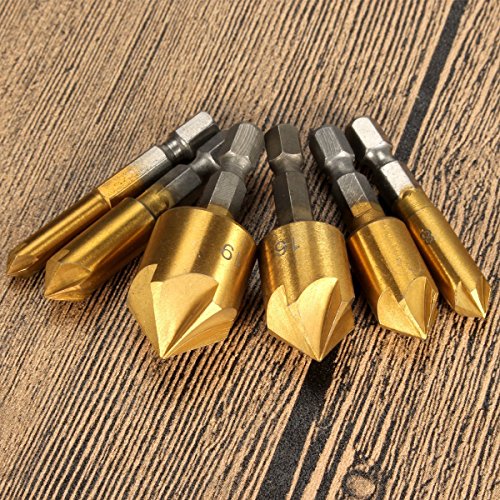 Countersink Drill Bits Center Punch Tool Sets, Sibaok 1 Pcs Brass
