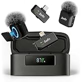 Wireless Lavalier Microphone for iPhone &amp; Android Magnetic Mini Clip Mic | AI Noise Reduction;Lightning &amp; Type-C;9g Light;55H Battery Life with Charging Case for TikTok YouTube Vlog Content Creation