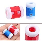 dophee 2Pcs Plastic Crochet Knitting Row Counter Line Counter Marker Tally Knitter Needle Stitch Count for Household Counting