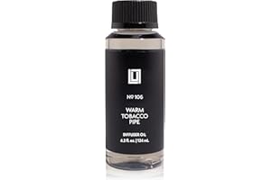 LULU CANDLES Aroma by Lulu - Warm Tobacco Pipe - Luxury Fragrance Oil for Waterless Cold Air Diffusers - Aromatherapy Fragrance Oil Blend for The Home or Office – Smells Smokey & Woodsy - 120mL, 4.0 fl oz