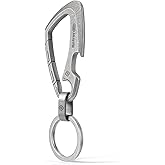 MecArmy CH17 Titanium Carabiner Keychain – Quick Release Key Clip, Small EDC Carabiner for Keys, Bottle Opener Keychain, Lightweight & Durable Key Ring Clip for Women Men, Heavy Duty & Outdoor Use