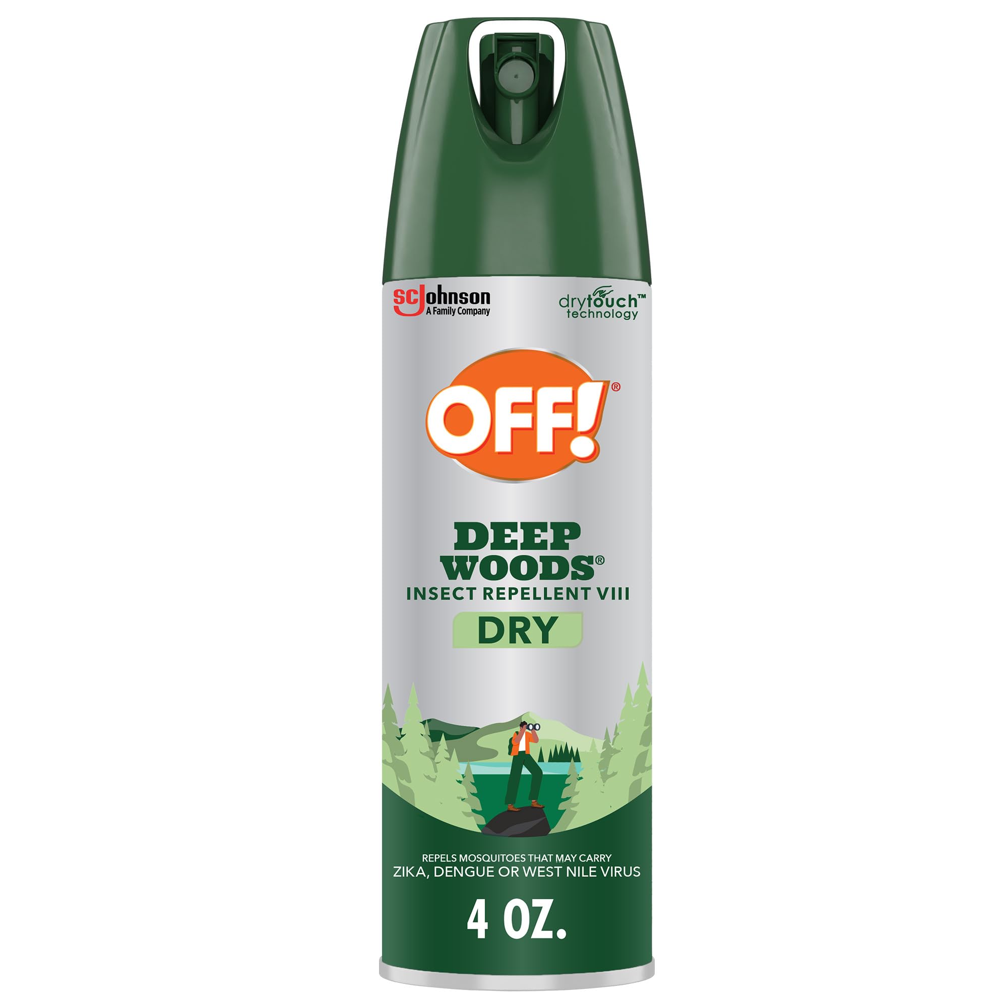 OFF! Deep Woods Insect Repellent Aerosol, Dry, Non-Greasy Formula, Bug Spray with Long Lasting Protection from Mosquitoes and Ticks, 4 oz