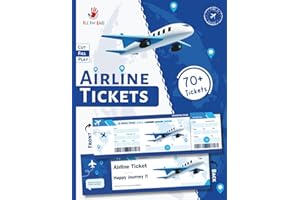 Cut-Fill-Play Airline Tickets: Blank Airline Ticket to cut, fill and play, for your child's Airlines | Blank Aeroplane Ticket