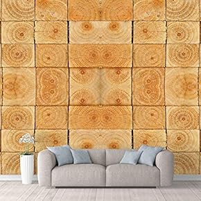 Wall Mural Brown Retro Wood Textured Paneling Removable Self-Adhesive Large Wallpaper - 66x96 inches