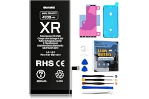 EFAITHFIX 4900mAh Upgraded Replacement Battery Compatible with iPhone XR High Capacity New 0 Cycle A+ Battery Replacement for iPhone XR, for Model A1984 A2105 A2106 A2108 with Complete Repair Tool Kit