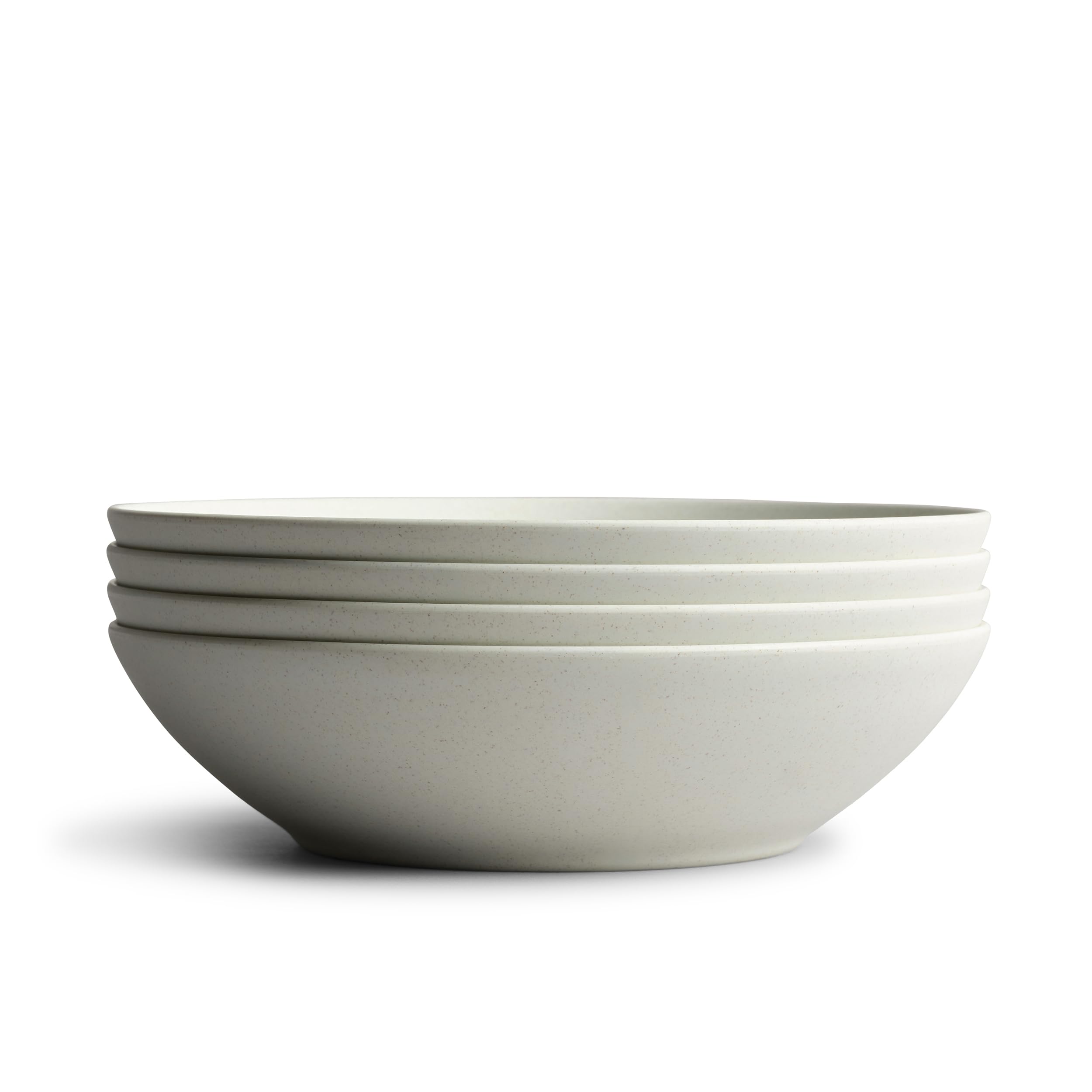Photo 1 of Year & Day Outdoor Set of 4 Unbreakable Lightweight Pasta Dinner Bowls, Plant Derived, Moon White, 8.25 inch