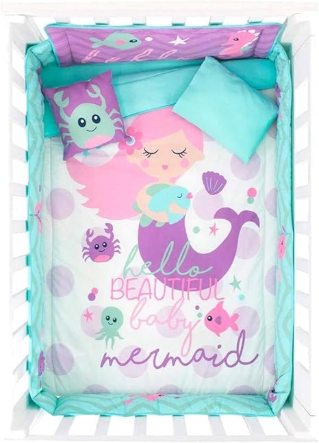 little mermaid crib bedding set