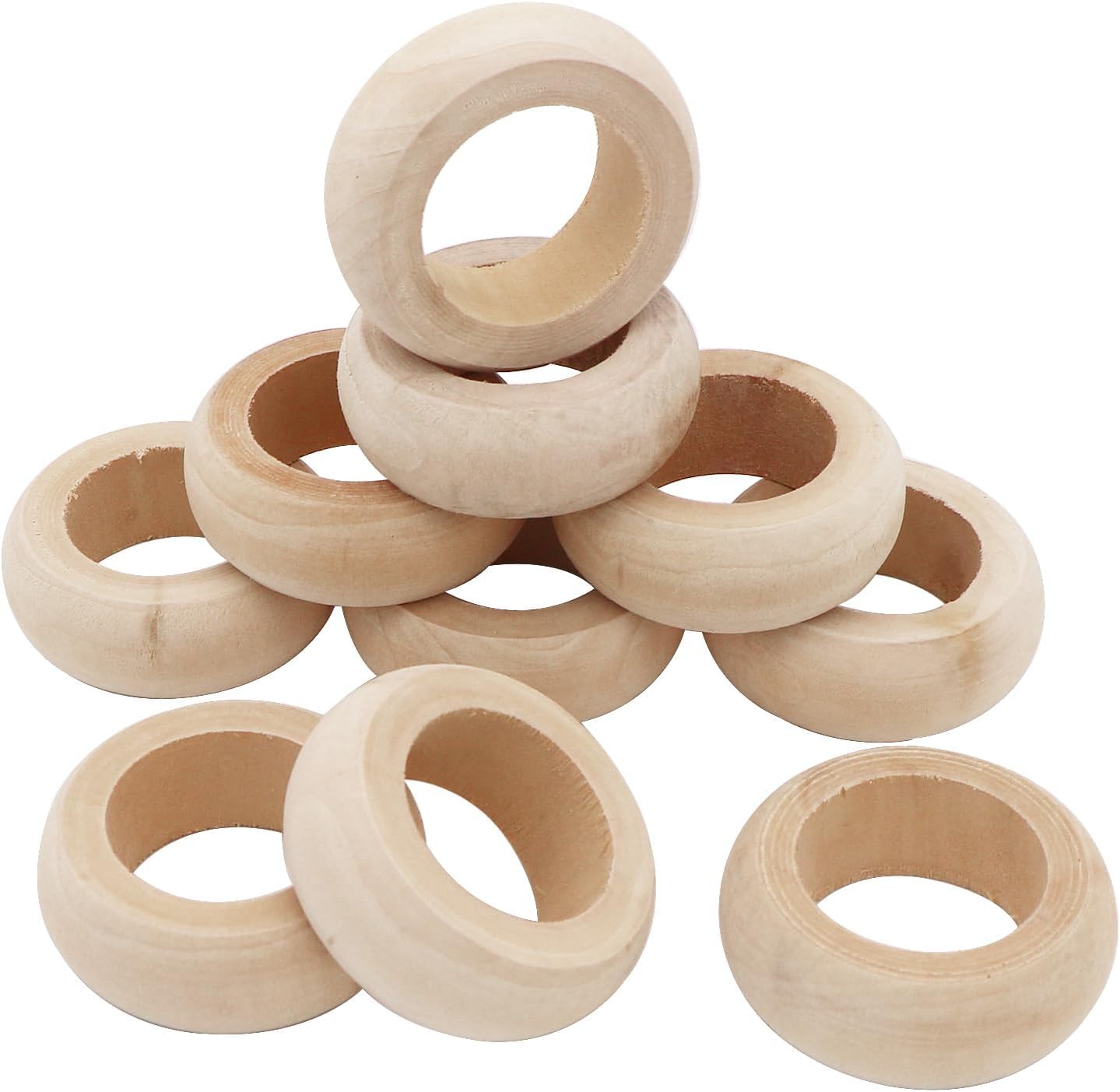 Photo 1 of Napkin Rings Dining Table Napkin Holder, Classic Everyday Use Thanksgiving, Christmas Napkin Rings Buckles,Festive Party Gift Farmhouse for Table (Unfinished Set of 12)