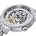 Stührling Original Mens Automatic Watch, Skeleton Watch Analog Dial, Silver Accents, Dual Time, AM/PM Sun Moon, Stainless Steel Bracelet, 3922 Watches for Men Collection