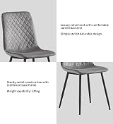 mcc direct Set of 4 Velvet Dining Chairs with Metal Legs - Beige view 6