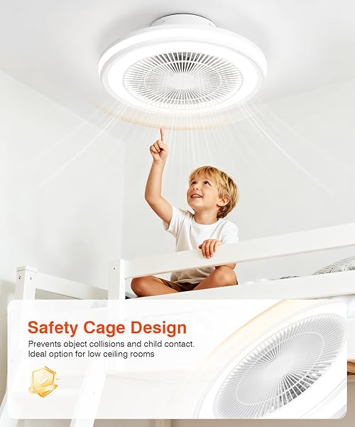 SMART RGB CEILING FANS WITH LIGHTS AND REMOTE，20″ LOW PROFILE CEILING FAN WITH LIGHT ,6-SPEED WIND & DIMMABLE LED,1000+RGB AMBIENT LIGHT ,FLUSH MOUNT CEILING FAN COMPATIBLE WITH ALEXA AND GOOGLE HOME