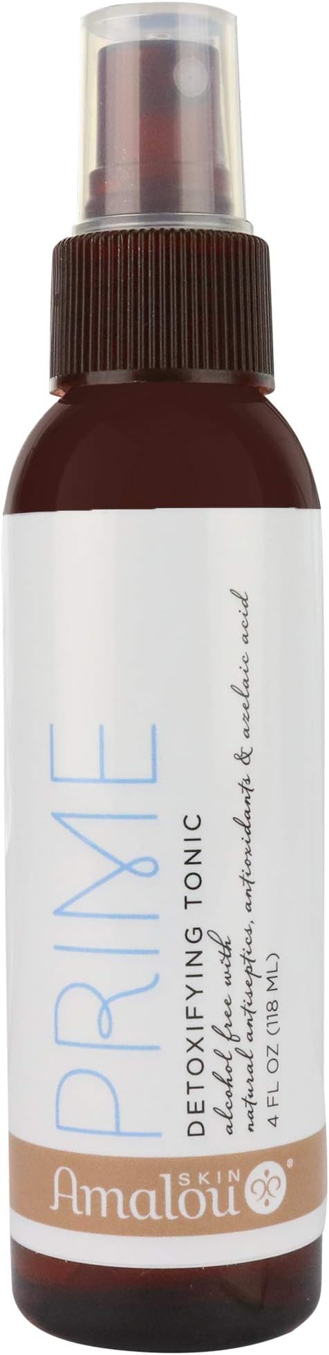 Amalou Skin - Prim Detoxifying Tonic, Alcohol-Free Anti-Aging Facial Toner With Natural Antiseptics, Antioxidants and Azelaic Acid, 4 Fluid Ounces