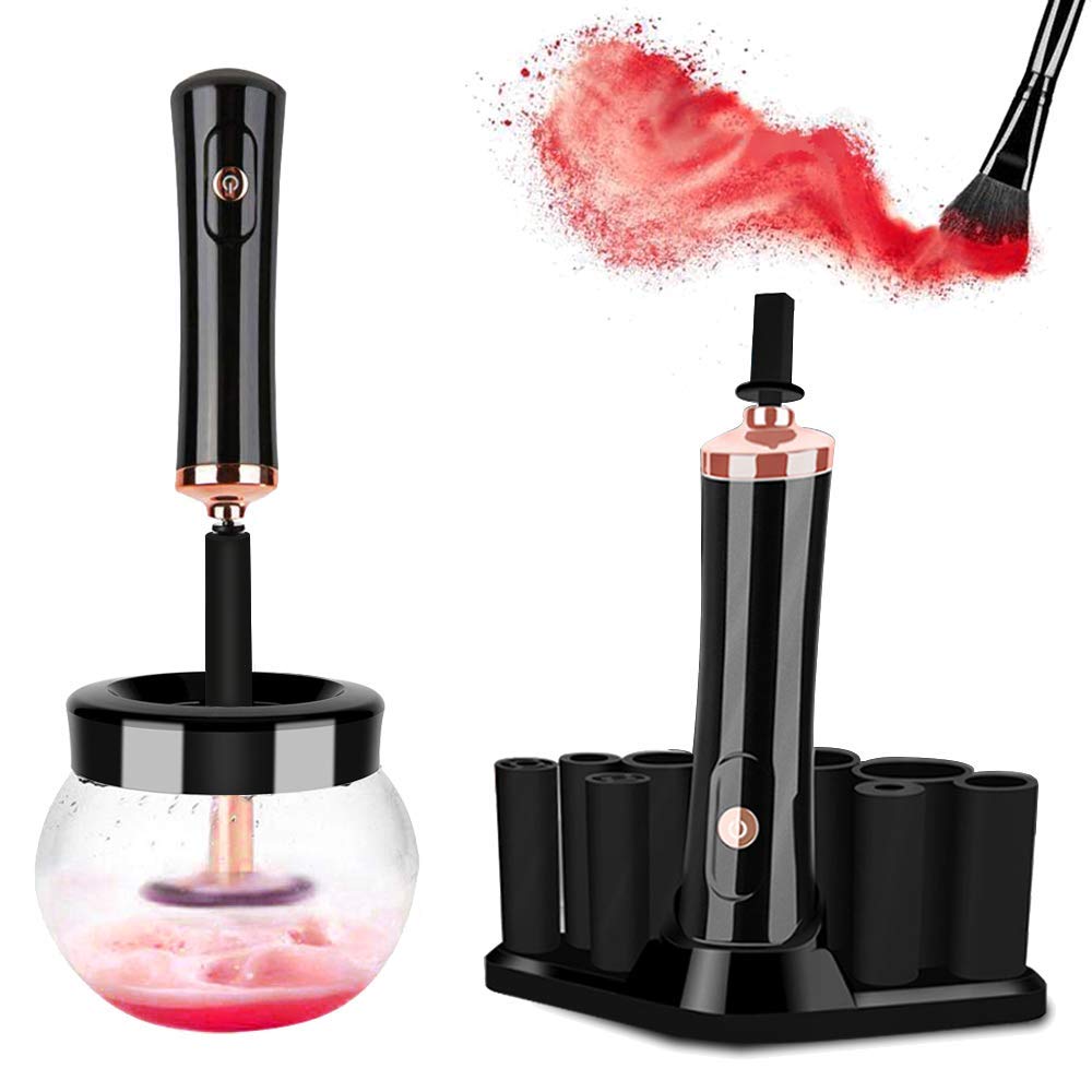 WUDANGSHAN Makeup Brush Cleaner and Dryer Machine with Powerful Spinner Completely Clean and Dry Quickly in Seconds for All Size Cosmetic Brushes