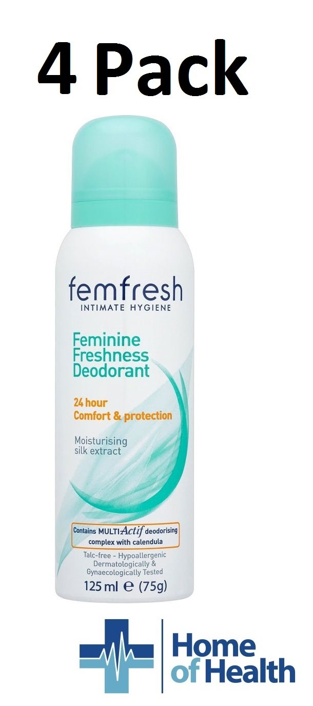 Femfresh Intimate Hygiene Deodorant Spray 125ml **4 PACK DEAL** Amazon