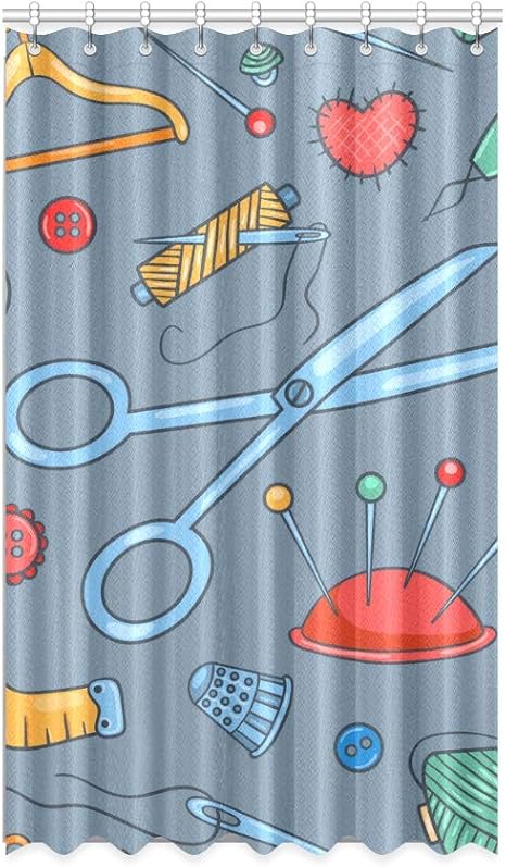 Gednix Cortina Opaca Cuarto de baño Sharp Colorido Pequeñas Tijeras