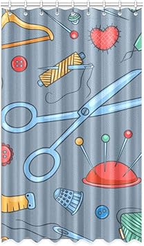 Gednix Cortina Opaca Cuarto de baño Sharp Colorido Pequeñas Tijeras