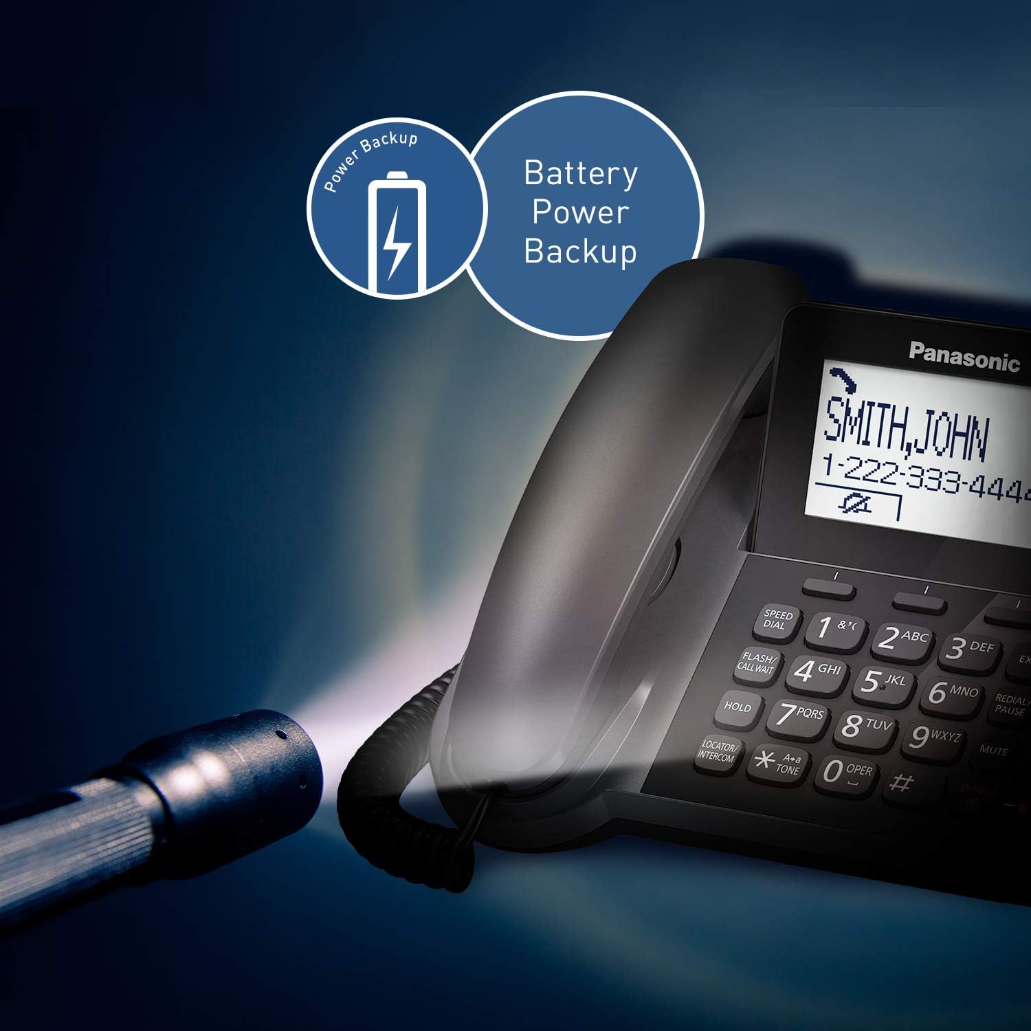 Panasonic KX-TGF352M Corded/Cordless 2 Handset Landline Telephone : Electronics