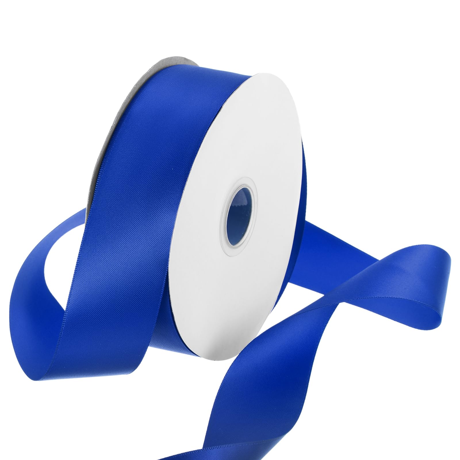Rebower 38mm Satin Ribbon 46m Thick Double Face Grosgrain Silk Ribbon, [for Gift Wrapping, Hair Bows, Wedding, Cake, Flower] - 50 Yard/150ft/Dark Blue
