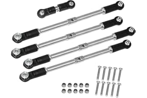 XinGeeek Stainless Steel Tie Rod Turnbuckles Set for Arrma 1/8 6S Kraton Outcast 1/7 Big Rock RC Car Upgrade Parts