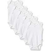 HonestBaby baby-boys Sleeveless Bodysuits One-piece 100% Organic Cotton for Baby Boys, Girls, Unisex