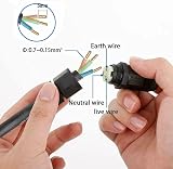 3DBUYER 3Pin Waterproof Junction Box M16 Cable Gland ABS+PC IP68 Black 2 Pack view 2