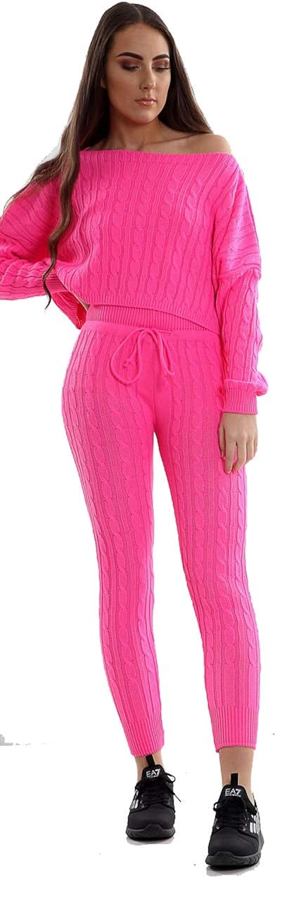 cable knit tracksuit ladies