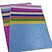 levylisa 4'' x 6'' Self Adhesive Gemstone Metallic Craft Glitter Sign Sticker Art Sheets 20 Sheets (Mixed Colors)