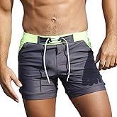 Taddlee Men Swimwear Swimsuits Solid Basic Long Swim Boxer Trunks Board Shorts