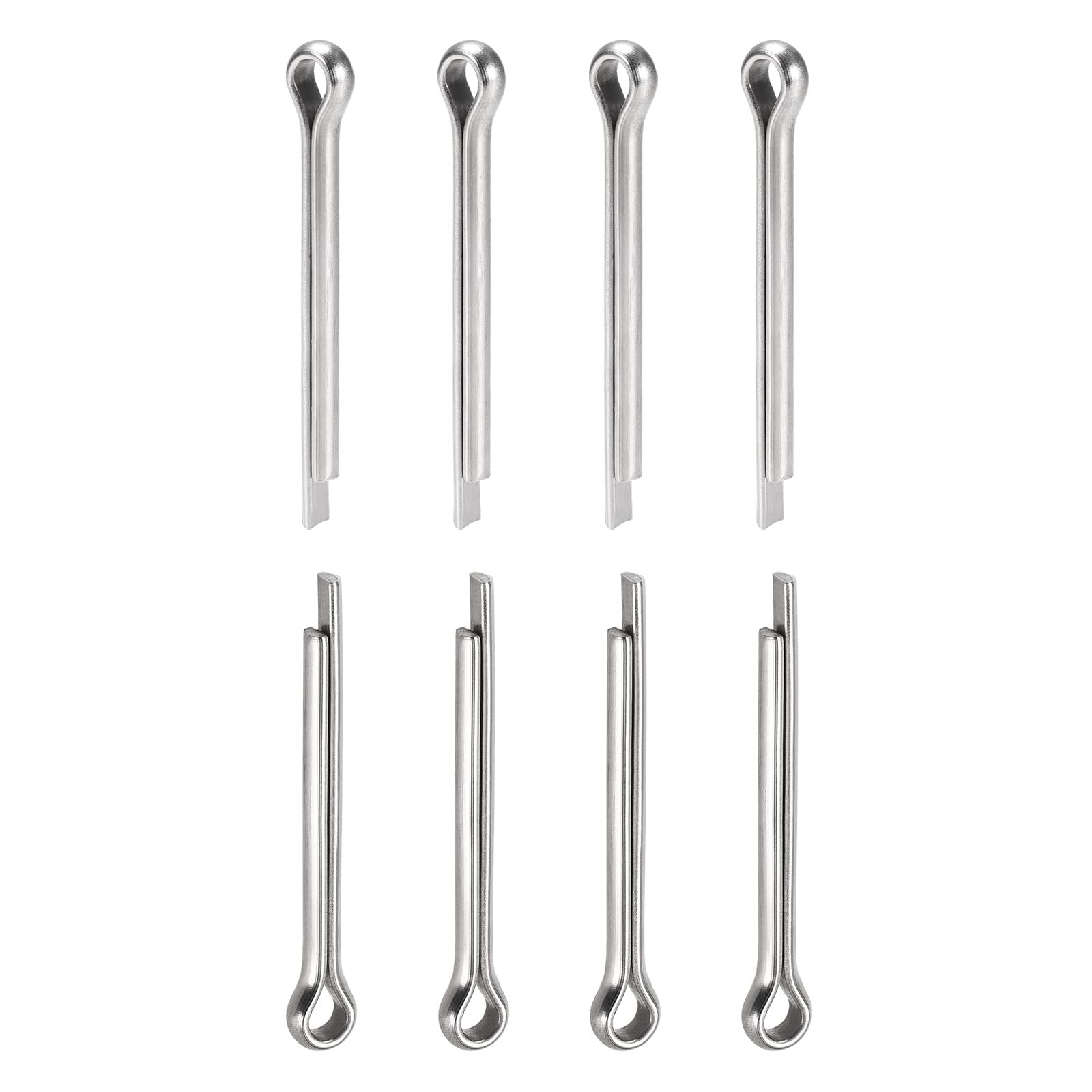 DTGN 6mm x 50mm (DxL) Cotter Clip Pins - 8Pack - Good for Machinery - 304 Stainless Steel Hairpin Fasteners - Silver