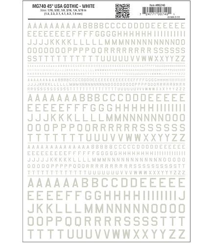 Woodland Scenics Dry Transfer Decals – Abziehbilder Für Modellbau & Dioramen, Mehrere Schriftgrößen