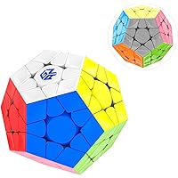 GAN Megaminx Maglev, Pentagonal Magnetic Speed Cube 120 Magnets, 36 Customizable Hand Feels, 90° Corner Cutting, Stickerless 