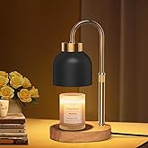 WUEAOA Candle Warmer Lamp with Timer and Dimmer, Height and Brightness Adjustable, Black Electric Wax Warmer for Women Mom, Best Birthday and House Warming Gift New Home Decor