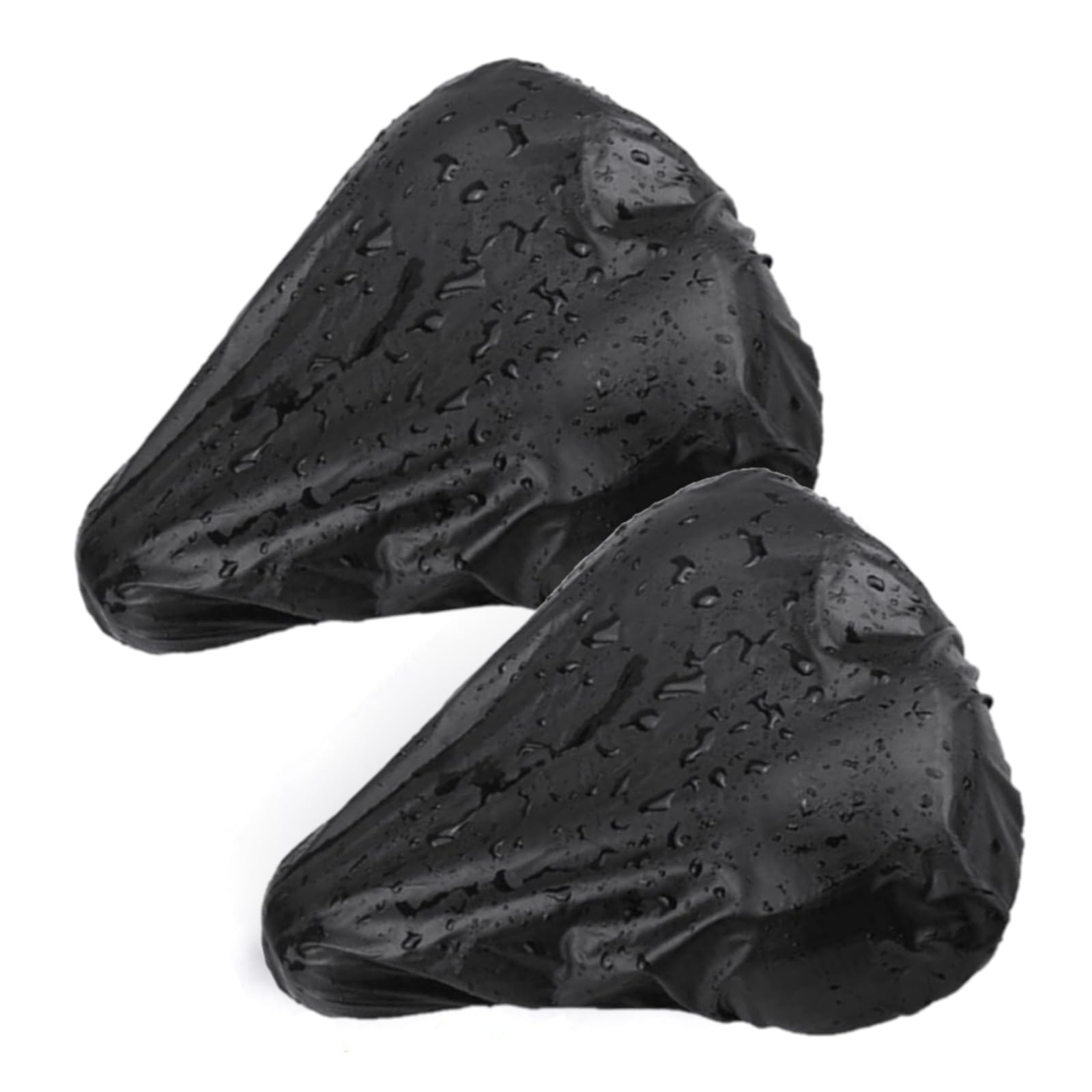 flintronic Bike Seat Cover, 2 Packs Waterproof Bike Saddle Covers, Large Dust Cover Cycle Seat Cover, Compatible Mountain, Road Exercise and Cruiser Bikes - Bike Accessory(Black)