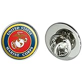 Marines USMC Logo Blue Red Gold Officially Licensed Metal 0.75" Lapel Hat Pin Tie Tack Pinback