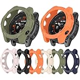 6-Pack Compatible with Garmin Fenix 7X Pro/Epix Pro 51mm Case for Men Women, Full Edge Protective Cover Shockproof Bumper Fra