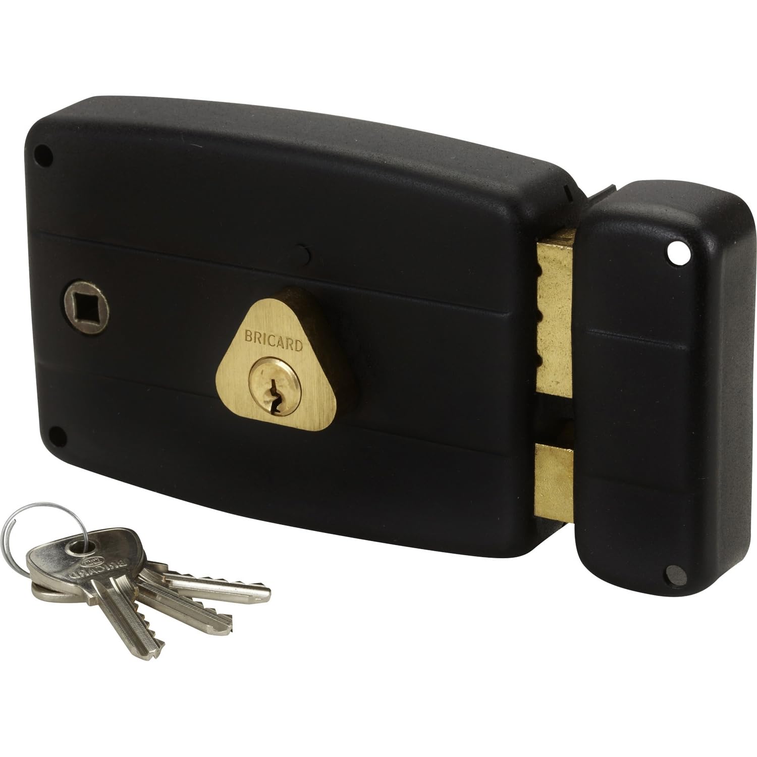 Bricard 1841 Alpha Horizontal Wall Lock 2 Cylinder Inserts 5 Pins Straight Black