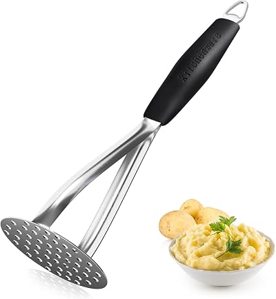 Joyoldelf Stainless Steel Potato Masher with Non Slip Handle