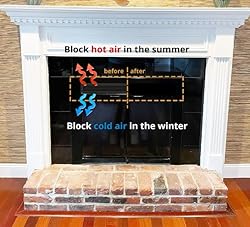 Draft Décor Magnetic Fireplace Vent Cover MADE IN