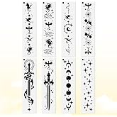 Doodlream 8Pcs Book Edge Stencils, Dragon Star Reusable Painting Templates | 11.8" x 2.9" Reusable Plastic Craft Stencils, Book Edge Wall Stencils, DIY Home Decor Templates for Wood Canvas Fabric Card