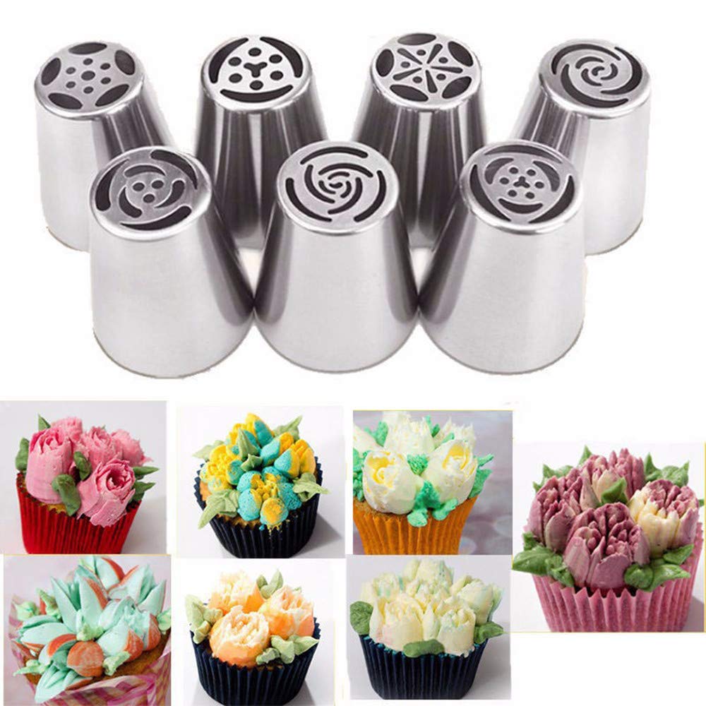Piping Nozzles Tips Set 304 Stainless Steel Piping Tips Cake Pastry Tool Set (4)