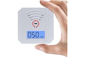 SHYEEH Carbon Monoxide Detectors,Portable CO Detector,Travel Carbon Monoxide Alarm,CO Monitor with Sensitive CO Sensor,Battery Powered,LCD Digital Display,Sound Warning,Complies with UL 2034 Standards