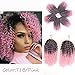 3pcs/Pack 10'' Afro Kinky Twist Hair Crochet Braids Ombre Purple Braiding Hair Synthetic Marlybob Curly Crochet Hair Pieces (T1B/PUR)