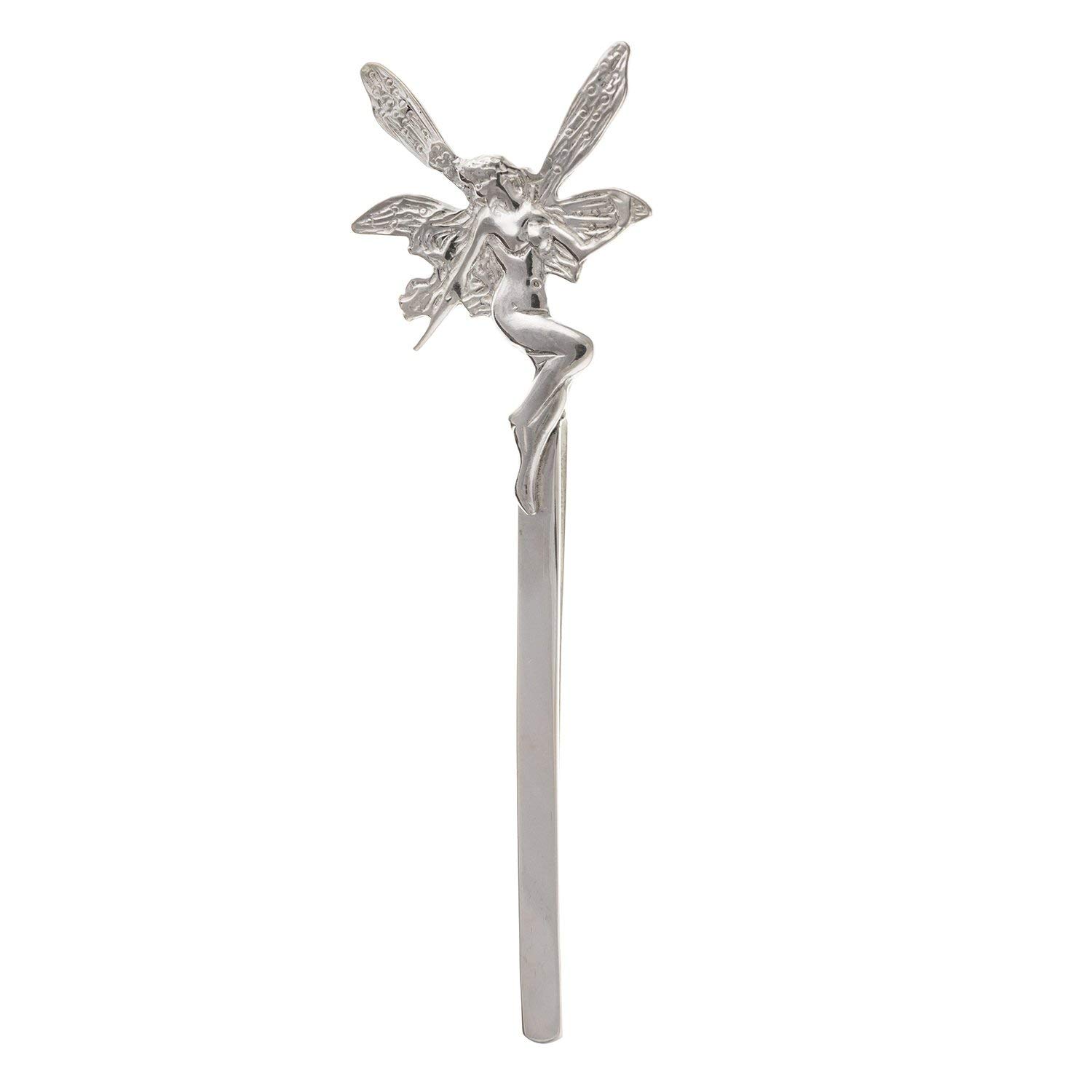 Fairy Silver Bookmark for Women Men Book Lover Reader Classmate Teacher Colleague Librarian - Solid 925 Sterling Silver - Graduation Retirement Souvenir Thank You Present Gift