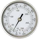 PIC Gauges B3A4-RR SS Case Bimetal Thermometer, 316