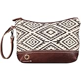 Myra Bag Aztec Purse for Women - Canvas Bag with Real Leather Detailing, Boho Handbags for Women, Cute Western Purse