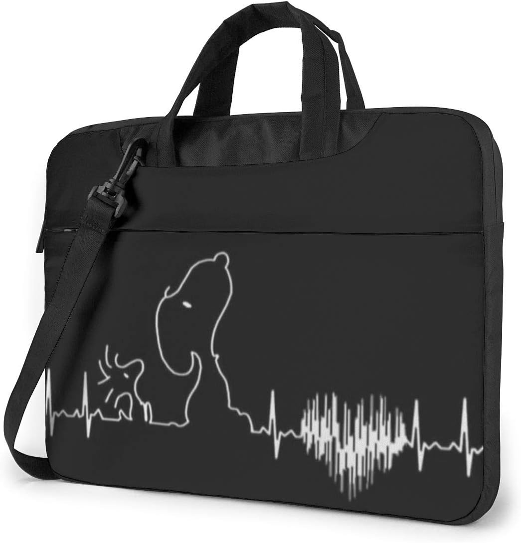 Naughty Snoopy Laptop Shoulder Bag,Shockproof Slim Computer Carry Case 13