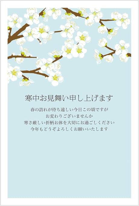 Amazon 寒中見舞いはがき 10枚 切手付官製ハガキ Kc102 10 ポストカード 絵柄付はがき 文房具 オフィス用品