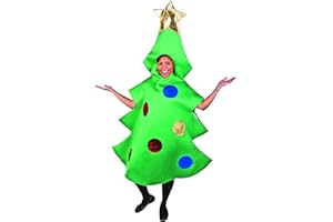 Oriental Trading Christmas Tree Costume Adult - Premium Polyester Holiday Party Outfit for Men & Women | Funny Festive Costume for Xmas Parties, Office Events & Photo Shoots | One Size Fits Most