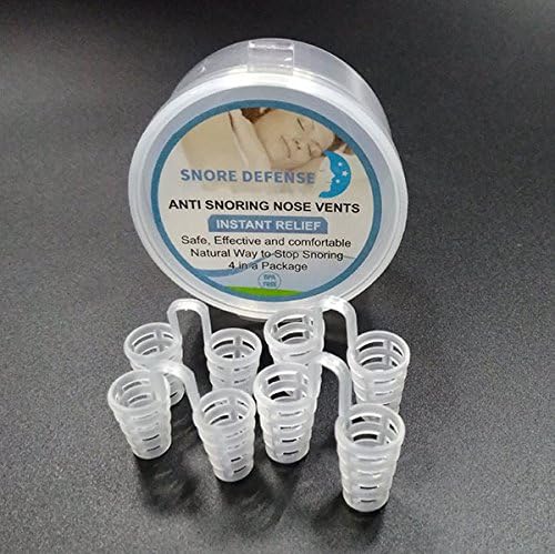 Anti Snoring Solution Nose Clip, Anti Snoring Nose Vent Help Reduce Snoring Noise Cancelling Easy Way, Pack Of 4 Piece (2 Size,2M+2L), Both Suitable For Man and Women Reduce Snoring