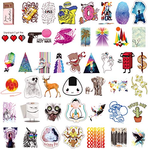 stickers for water bottles big 50 pack cute aesthetic